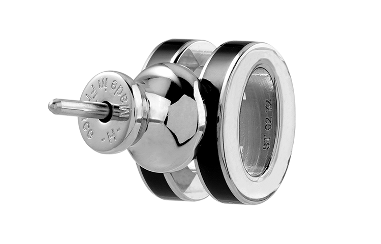 (Women) HERMES Mini Pop H Black & Silver Alloy Earrings H608002FP03 圖 4