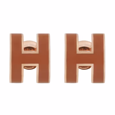 (Women) HERMES Mini Pop H Earrings Rose Gold Plated for Women - Rose Gold Color. H608002FOA9