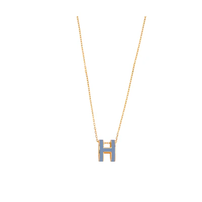 (Women) HERMES Mini Pop H Gold-Plated Necklace for Women - Gold. H147992F 05