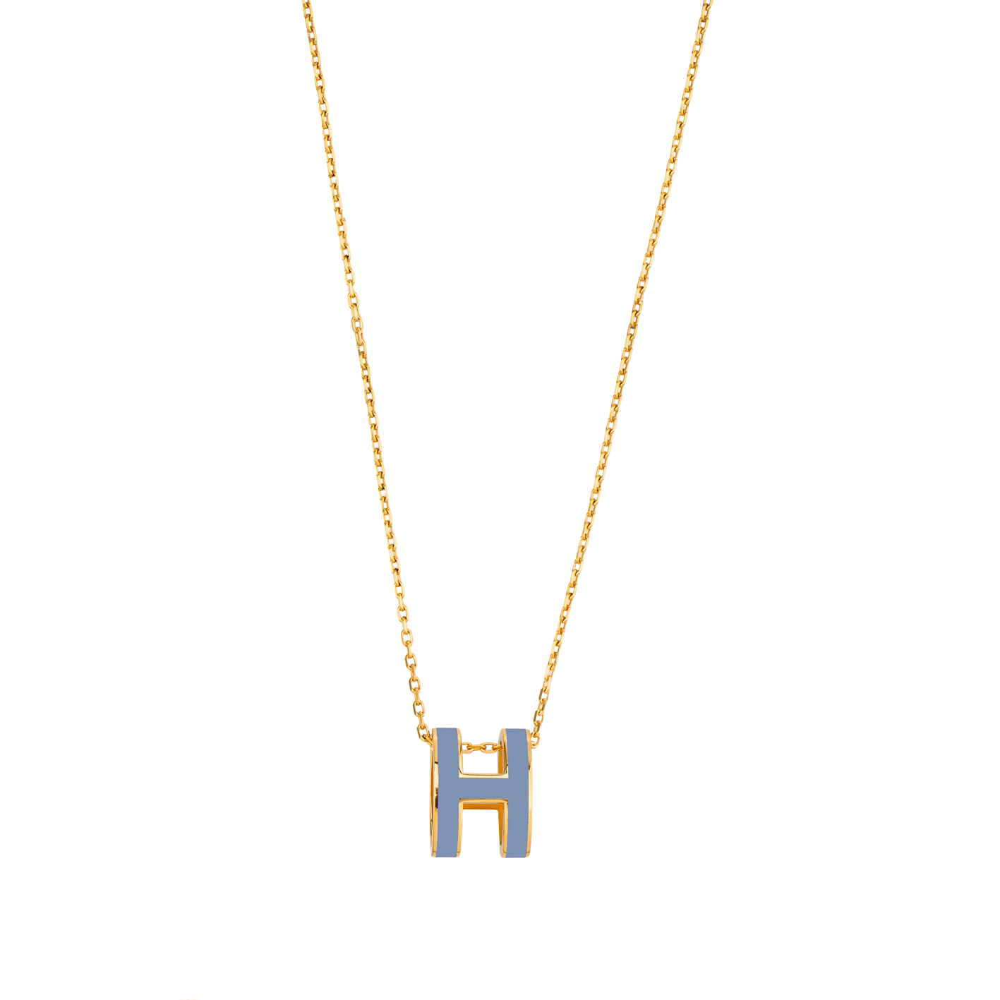 (Women) HERMES Mini Pop H Gold-Plated Necklace for Women - Gold. H147992F 05 圖 4
