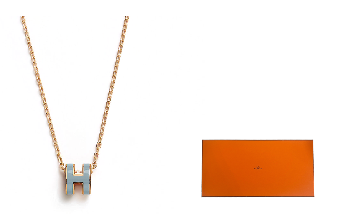 (Women) HERMES Mini Pop H Gold-Plated Necklace for Women - Gold. H147992F 05 圖 7
