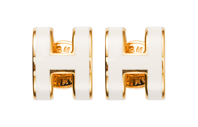 (Women) Hermes Mini Pop H Gold Plated Earrings White Gold-Tone H608002F-49 圖 2