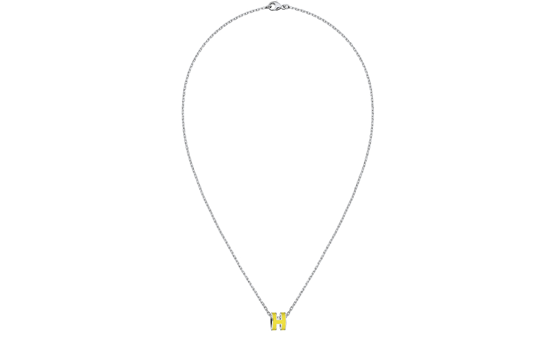 (Women) HERMES Mini Pop H Mimosa Palladium-Plated Trendy Necklace for Women - Silver H147992FP98 圖 3