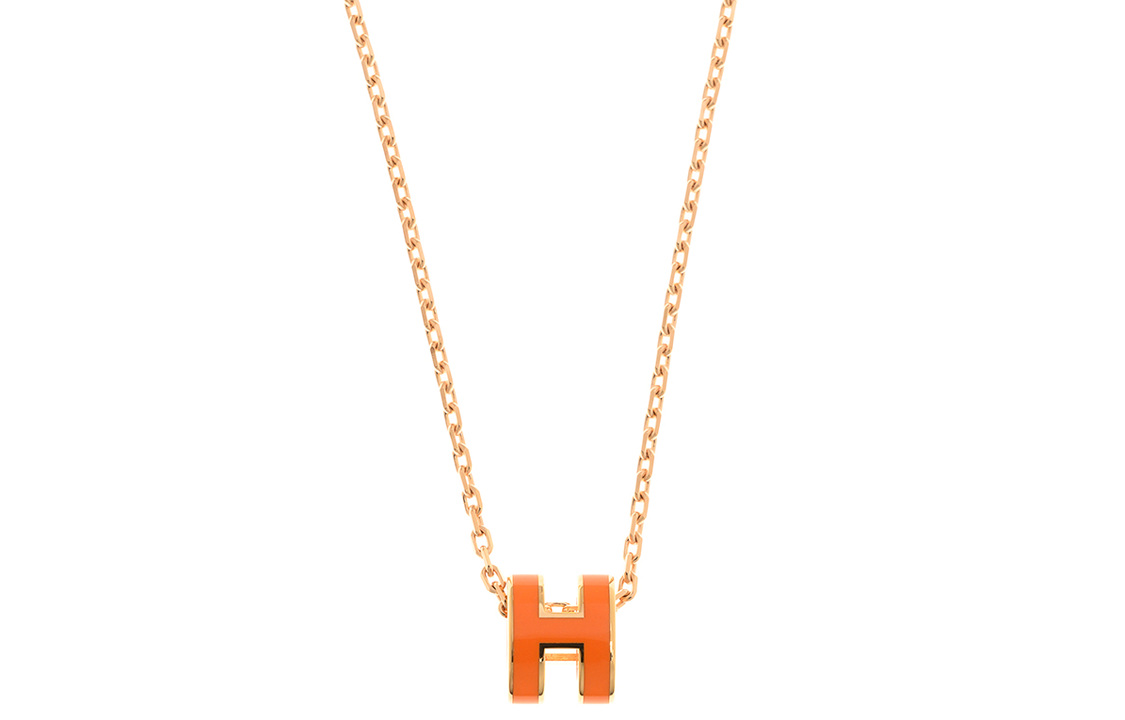 (Women) HERMES Mini Pop H Necklace  Elegant Metal Jewelry HPDTNLMINIP93R