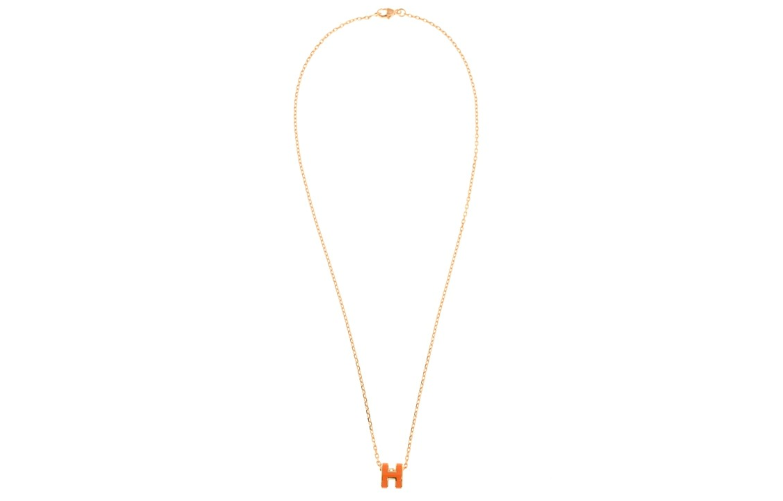 Lookbook (W) 에르메스 미니 팝 H 목걸이 엘레강스 메탈 주얼리 HPDTNLMINIP93R