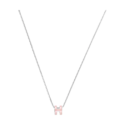 (Women) HERMES Mini Pop H Necklace for Women - Trendy Metallic Fashion Accessory. 147992fp85