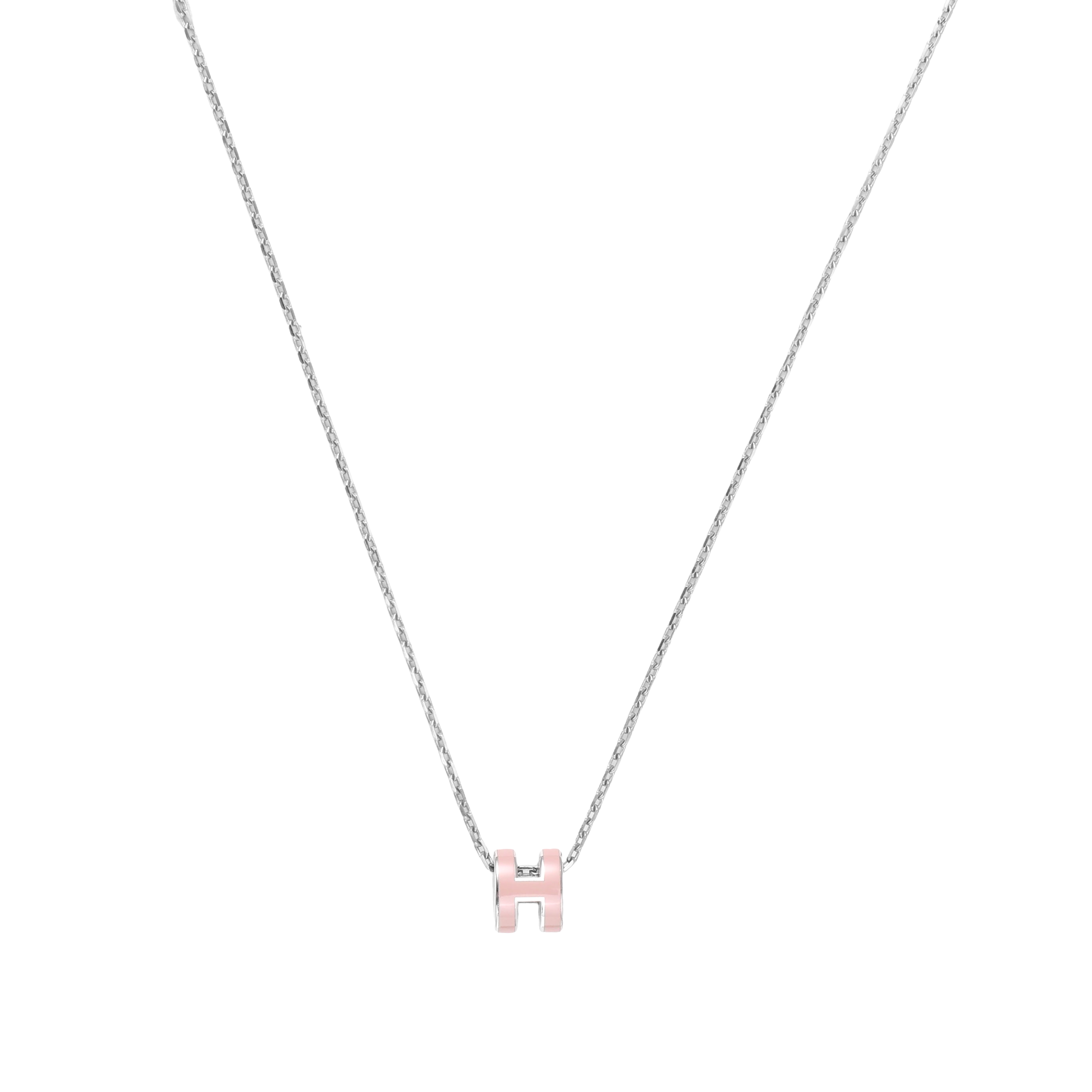 Order (W) 에르메스 미니 팝 H 목걸이 여성용 - 트렌디 메탈릭 패션 액세서리. 147992fp85