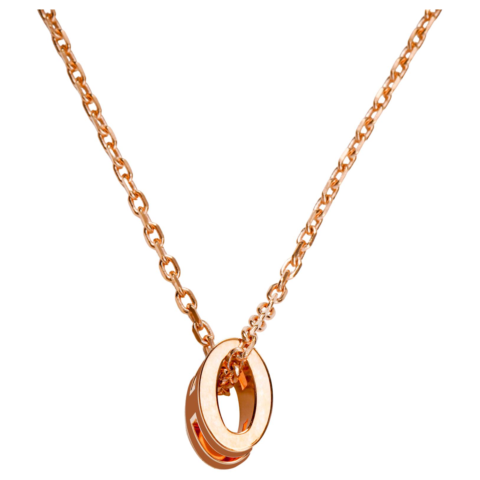 (Women) HERMES Mini Pop H Necklace for Women in Rose Gold Plated Metal Finish. H147992FOA9 圖 3