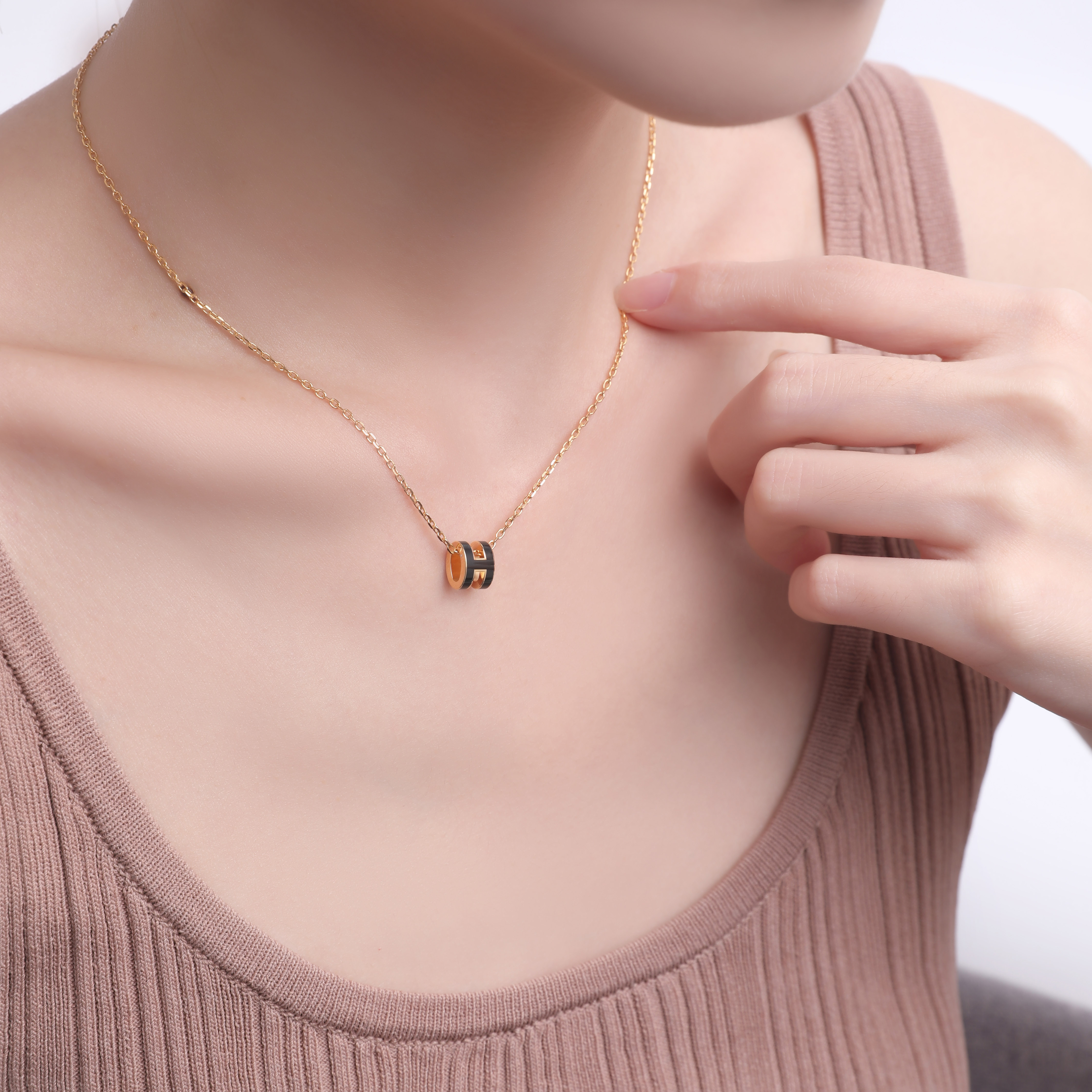 (Women) HERMES Mini Pop H Palladium Necklace for Women H147992F-03 圖 4