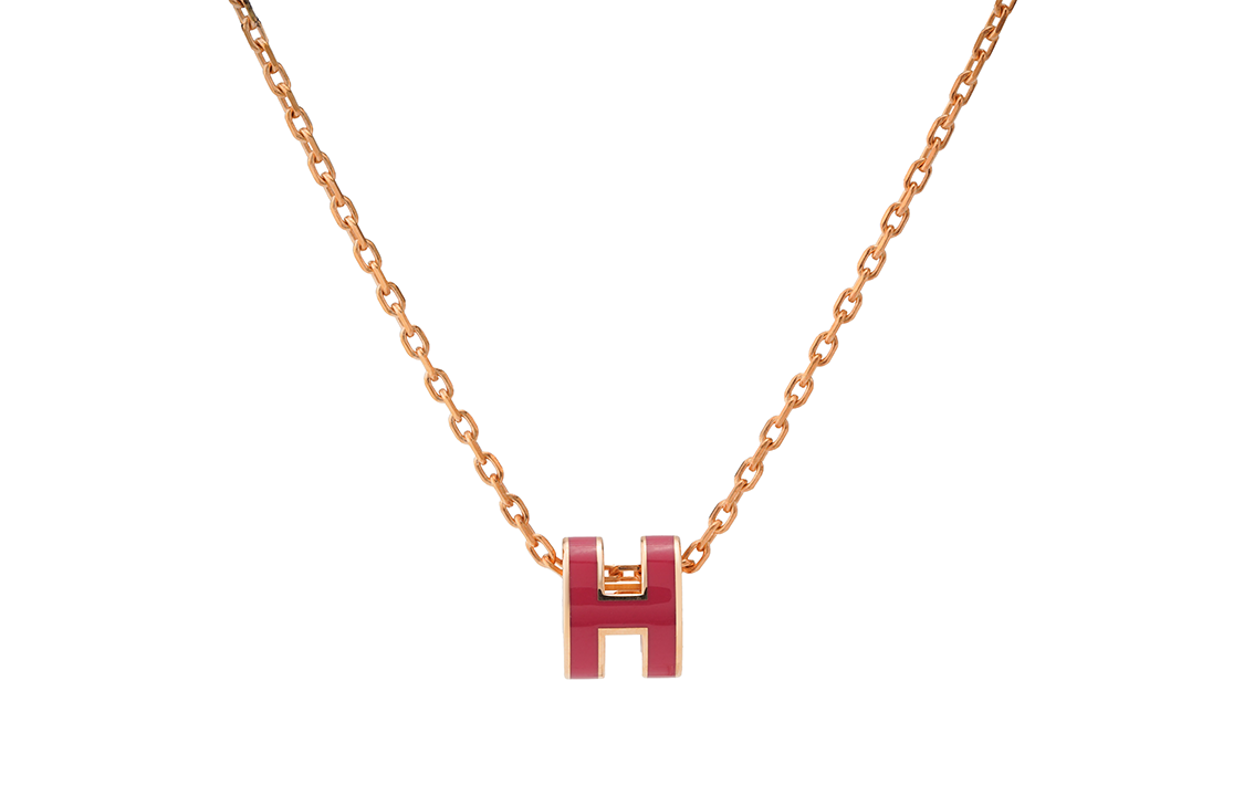 (Women) HERMES Mini Pop H Pendant Necklace Rose Gold-Plated for Women H147992FOS7 圖 2