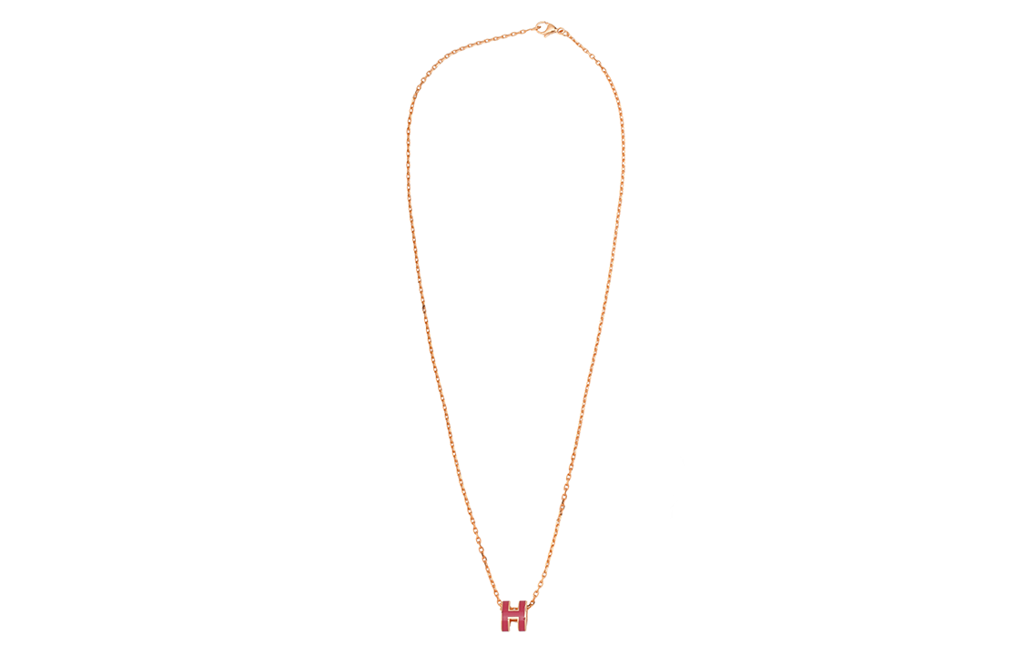 (Women) HERMES Mini Pop H Pendant Necklace Rose Gold-Plated for Women H147992FOS7 圖 3