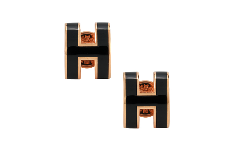 (Women) HERMES Mini Pop H Rose Gold Metal Earrings for Women. H608002FO03