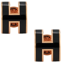 (Women) HERMES Mini Pop H Rose Gold Metal Earrings for Women. H608002FO03 (Women) HERMES Mini Pop H Rose Gold Metal Earrings for Women. H608002FO03