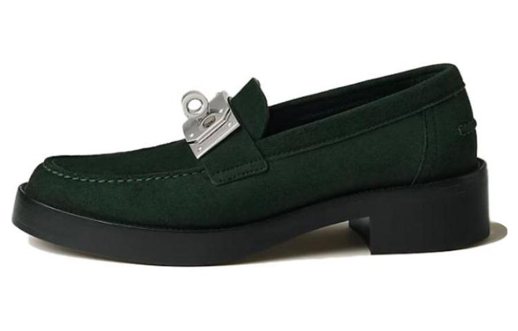 (W) HERMES Mocassin 'Dark Green'