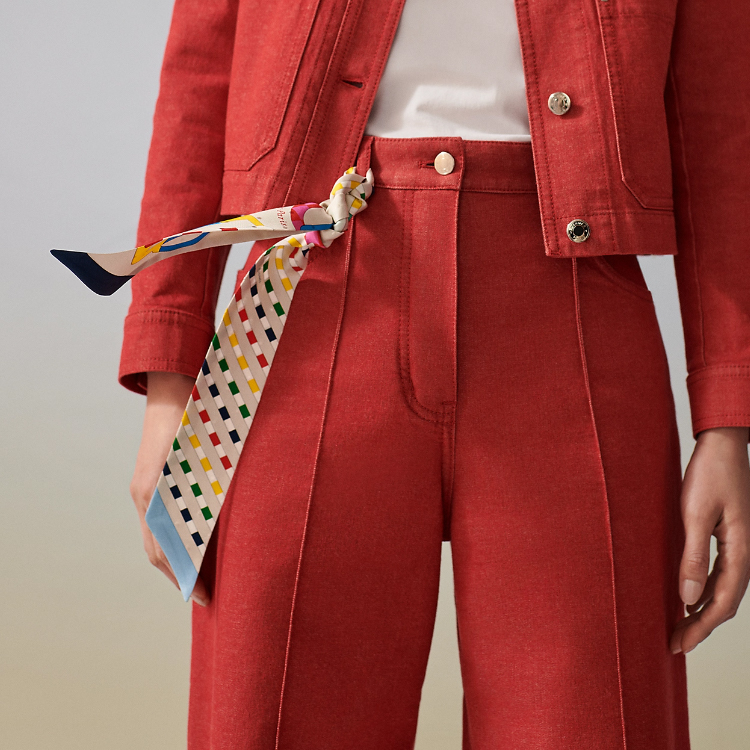 Lookbook (W) HERMES Beg Sulam Moden dengan Skarf Wanita Pelbagai Warna. H063351S 07