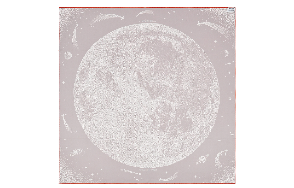 (Women) HERMES Moonlight Pegasus Double-Sided Silk Scarf Women Orange. H903795S-03 圖 4