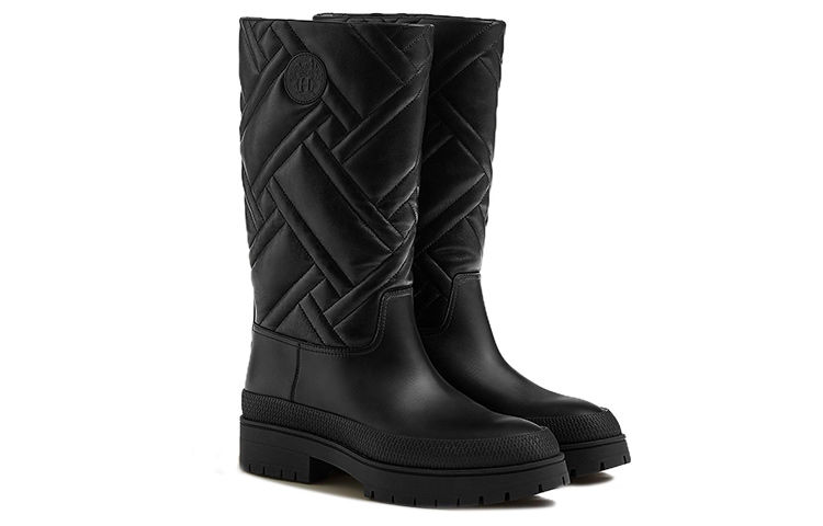 Shop (W) 에르메스 모자이크 퀼팅 염소가죽 부츠 (블랙) H222048Z-02