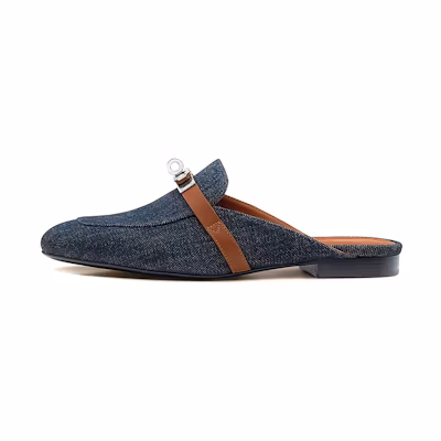 (W) HERMES Mule 'Denim Blue'
