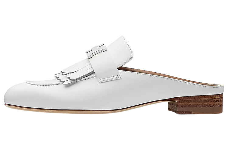 (Women) HERMES Mule 'White Calfskin' H181067Z-91