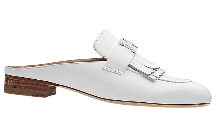 Order (W) 에르메스 화이트 송아지 가죽 뮬 H181067Z-91