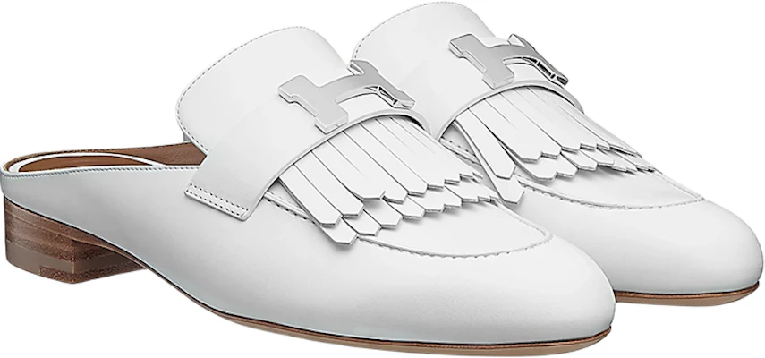 (W) HERMES Mule 'Kulit Anak Lembu Putih' H181067Z-91 Lookbook (W) HERMES Mule 'Kulit Anak Lembu Putih' H181067Z-91