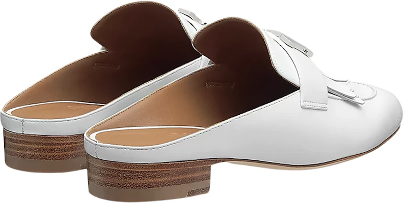 (W) HERMES Mule 'Kulit Anak Lembu Putih' H181067Z-91 Shop (W) HERMES Mule 'Kulit Anak Lembu Putih' H181067Z-91