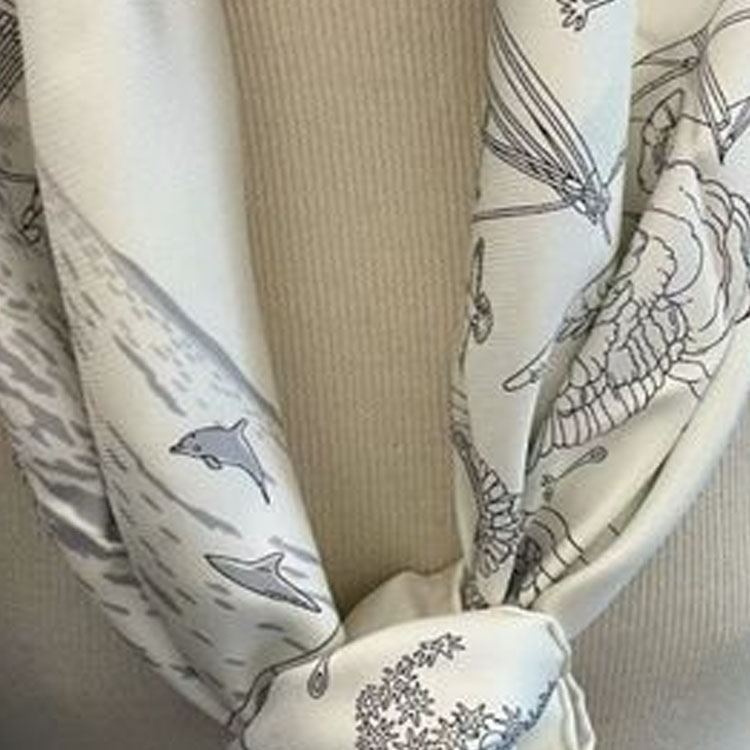 (Women) HERMES Multicolor Design  Scarf - White 107307753 圖 5