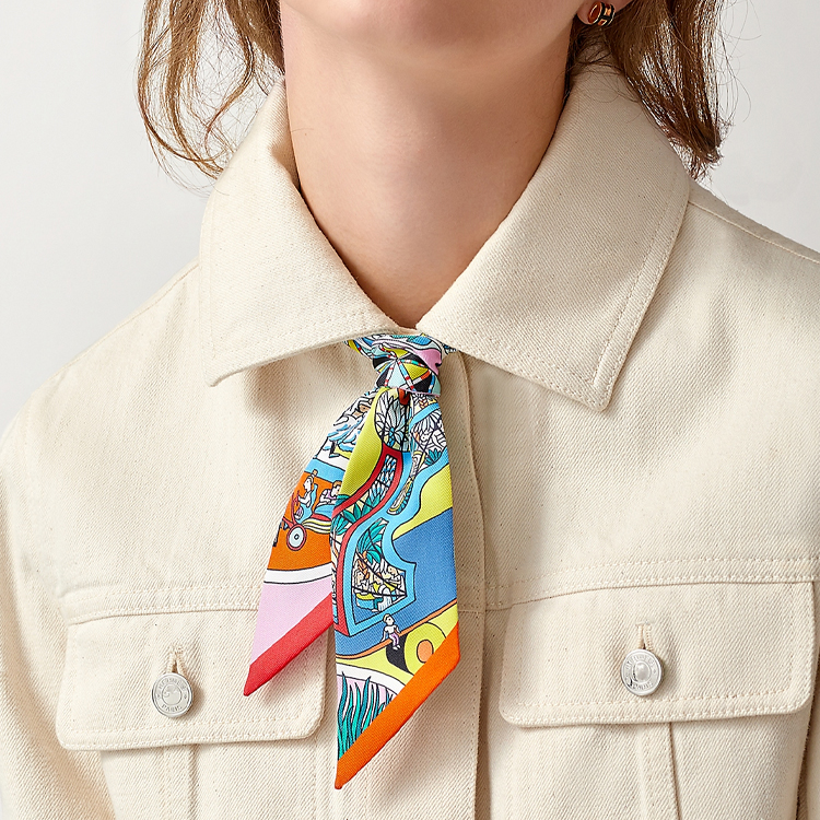 (Women) HERMES Multifunction Twilly Silk Scarf Various Colors H063536S-11 圖 3