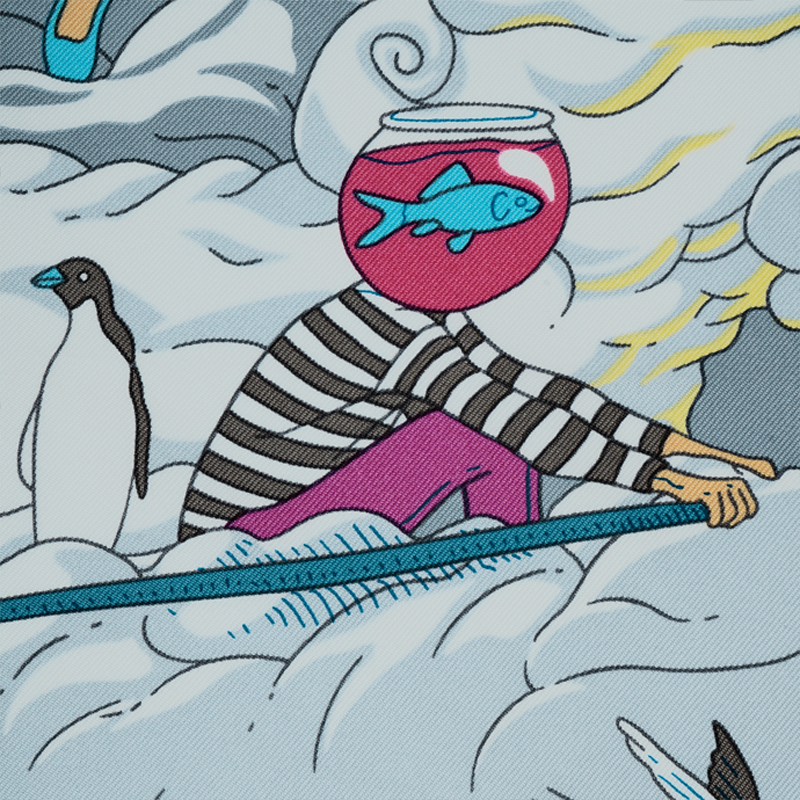 (Women) HERMES My Cloud Series Silk Scarf 90x90cm  Fashion Accessory. H003900S-11 圖 3