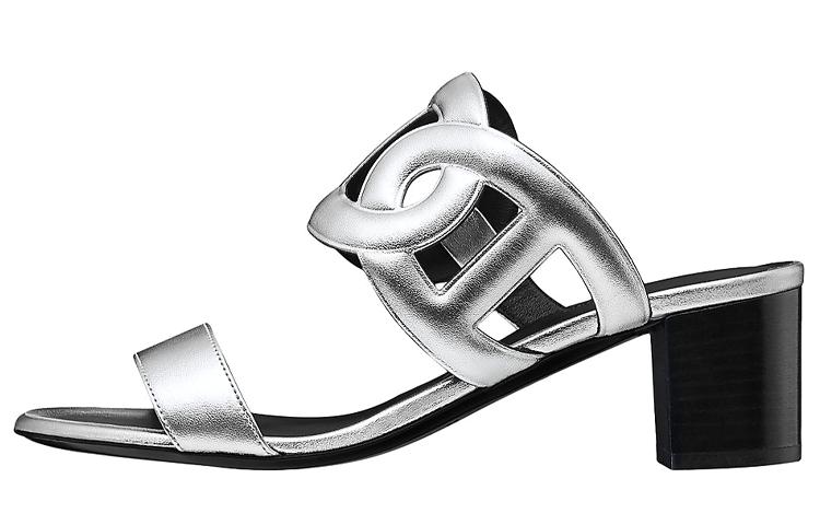 (Women) HERMES Nappa High-Heel Sandals 'Silver' H202180Z-52