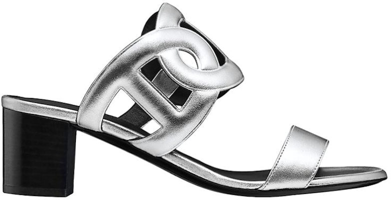 (Women) HERMES Nappa High-Heel Sandals 'Silver' H202180Z-52 Order (Women) HERMES Nappa High-Heel Sandals 'Silver' H202180Z-52