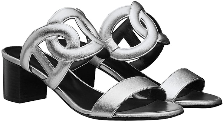 (Women) HERMES Nappa High-Heel Sandals 'Silver' H202180Z-52 Lookbook (Women) HERMES Nappa High-Heel Sandals 'Silver' H202180Z-52