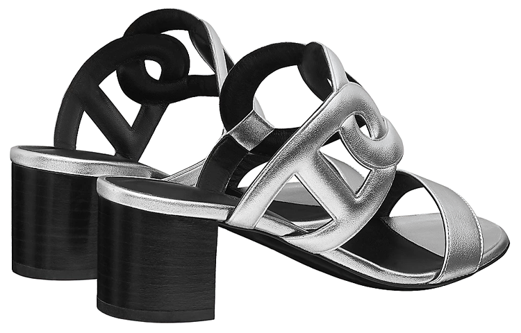 Shop (W) Sandalias de Tacón Alto HERMÈS Nappa 'Plateado' H202180Z-52