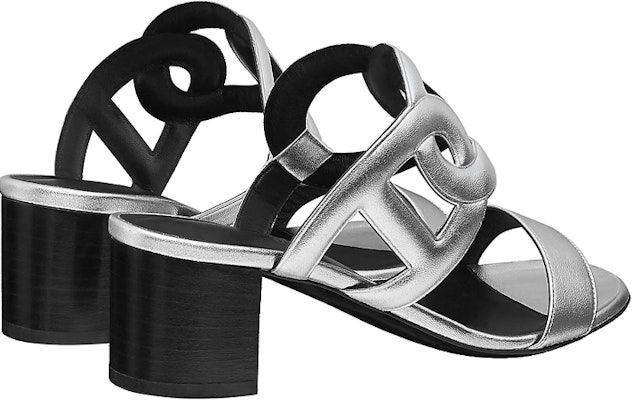 (Women) HERMES Nappa High-Heel Sandals 'Silver' H202180Z-52 Shop (Women) HERMES Nappa High-Heel Sandals 'Silver' H202180Z-52