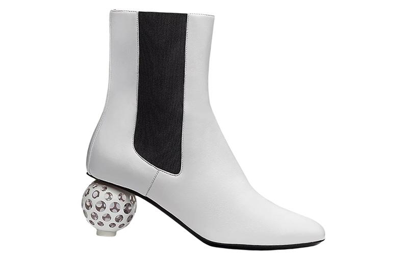 Order (W) Bota de Tobillo de Cuero Nappa HERMÈS 'Blanca' H212006Z-90