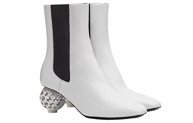 Lookbook (W) Bota de Tobillo de Cuero Nappa HERMÈS 'Blanca' H212006Z-90