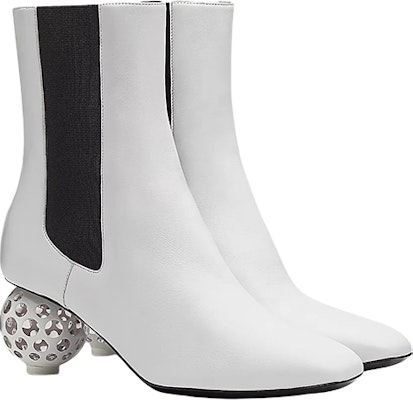 (Women) HERMES Nappa Leather Ankle Boot 'White' H212006Z-90 Lookbook (Women) HERMES Nappa Leather Ankle Boot 'White' H212006Z-90