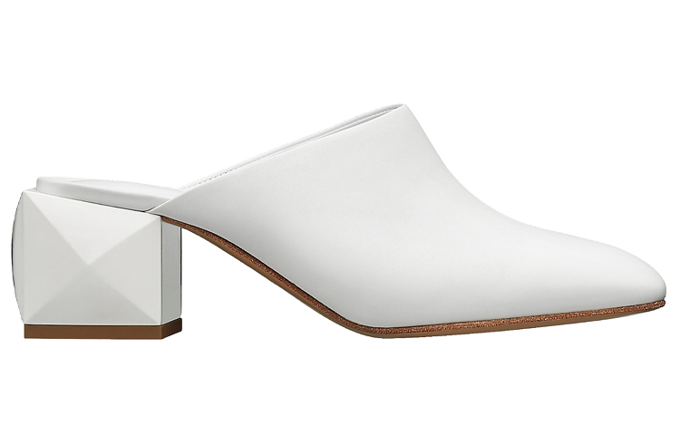 Order (W) 에르메스 나파 가죽 뮬 하이힐 '화이트' H211057Z-90