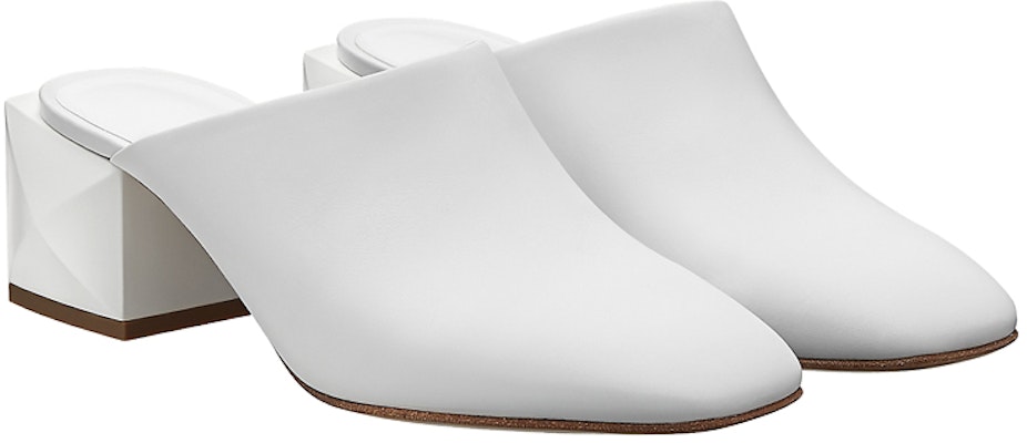 (Women) HERMES Nappa Leather Mule High Heel 'White Fashion' H211057Z-90 Lookbook (Women) HERMES Nappa Leather Mule High Heel 'White Fashion' H211057Z-90