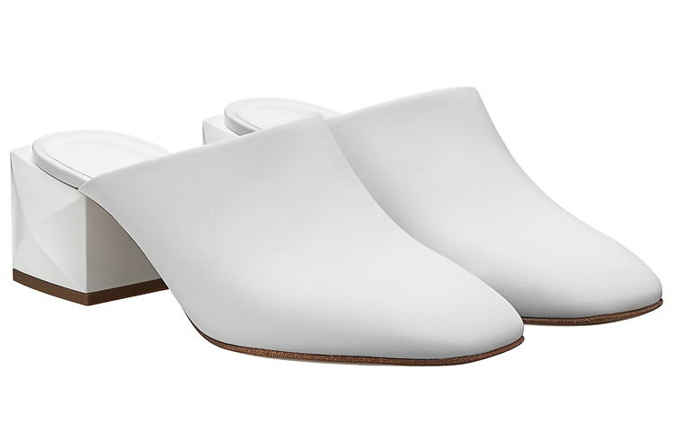 Lookbook (W) 에르메스 나파 가죽 뮬 하이힐 '화이트' H211057Z-90