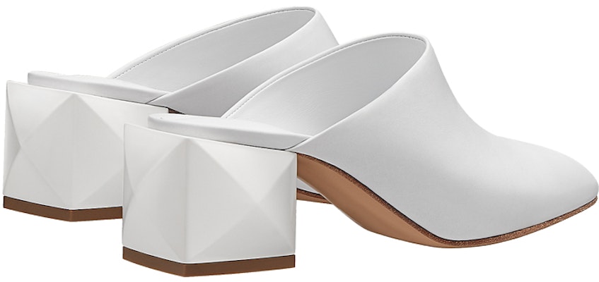 (Women) HERMES Nappa Leather Mule High Heel 'White Fashion' H211057Z-90 Shop (Women) HERMES Nappa Leather Mule High Heel 'White Fashion' H211057Z-90