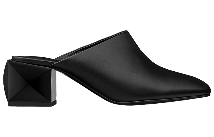 Order (Women) HERMES Nappa Mule High Heels 'Black Fashion' H211057Z-02