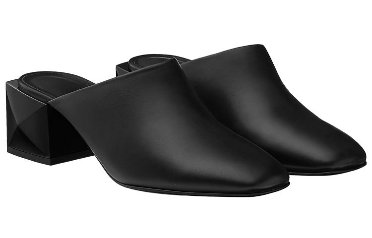 Lookbook (Women) HERMES Nappa Mule High Heels 'Black Fashion' H211057Z-02
