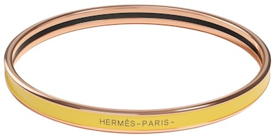 (Women) HERMES Narrow Enamel Bracelet for Women - Yellow H240001FO68 (Women) HERMES Narrow Enamel Bracelet for Women - Yellow H240001FO68