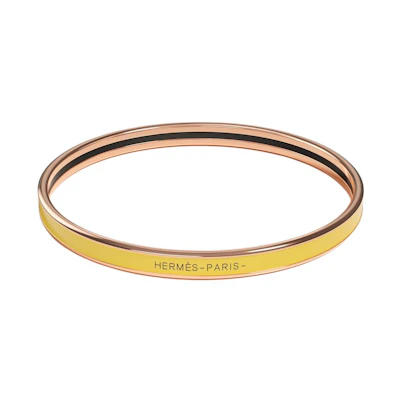 (Women) HERMES Narrow Enamel Bracelet for Women - Yellow H240001FO68