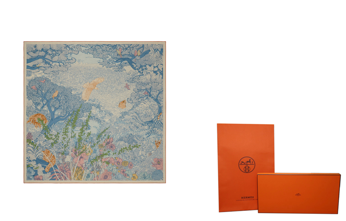 (Women) HERMES Nature-Inspired Scarf Multicolor  Shawl H243854S 04 圖 5