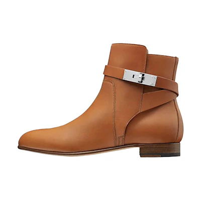(W) HERMES Neo 'Brown Leather Ankle Boot'