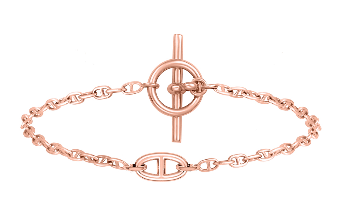 (Women) HERMES New Farandole Bracelet Small Women 18K Rose Gold. H119450B-00