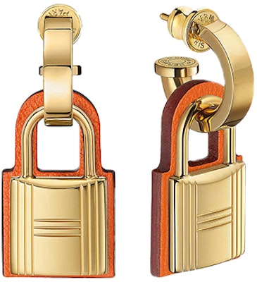 (Women) HERMES O'Kelly Logo Engraved Earrings in Orange H078851CC93 Order (Women) HERMES O'Kelly Logo Engraved Earrings in Orange H078851CC93