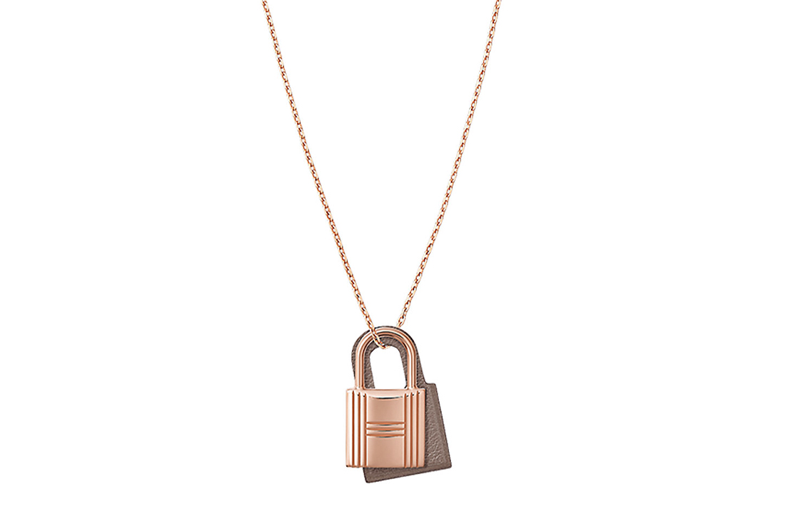 (Women) HERMES O'Kelly Rose Gold Calfskin Necklace for Women. H078852CD18 圖 3